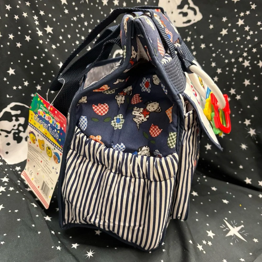 Cute+compact vintage EK diaper bag, bottle carrier